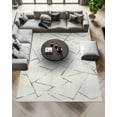 thumbnail image 3 of Grey Geometric Area Rugs for Living Room Washable Rugs Boho Moroccan Area Rug Soft Neutral Geometric Bohemian Carpet Distressed Indoor Rug for Bedroom Dining Room Office Foldable Nonslip Rug, 3 of 9