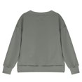 thumbnail image 6 of Kids' Sweatshirt Side Slit Dropped Shoulder Crewneck Long Sleeve Casual Pullover Basic Comfortable Solid Color Fall Top, 6 of 6