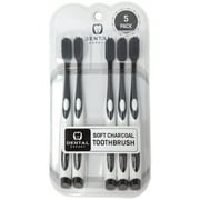 Dental Expert 5pack Charcoal Toothbrush Ultra Soft Black Bristle