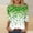 A820 Green, variant on St. Patrick's Shirt for Women Clover Graphic Print T-Shirt Long Sleeve Crewneck Casual Fit Festival Apparel Shamrocks Gift St Paddy Day Top
