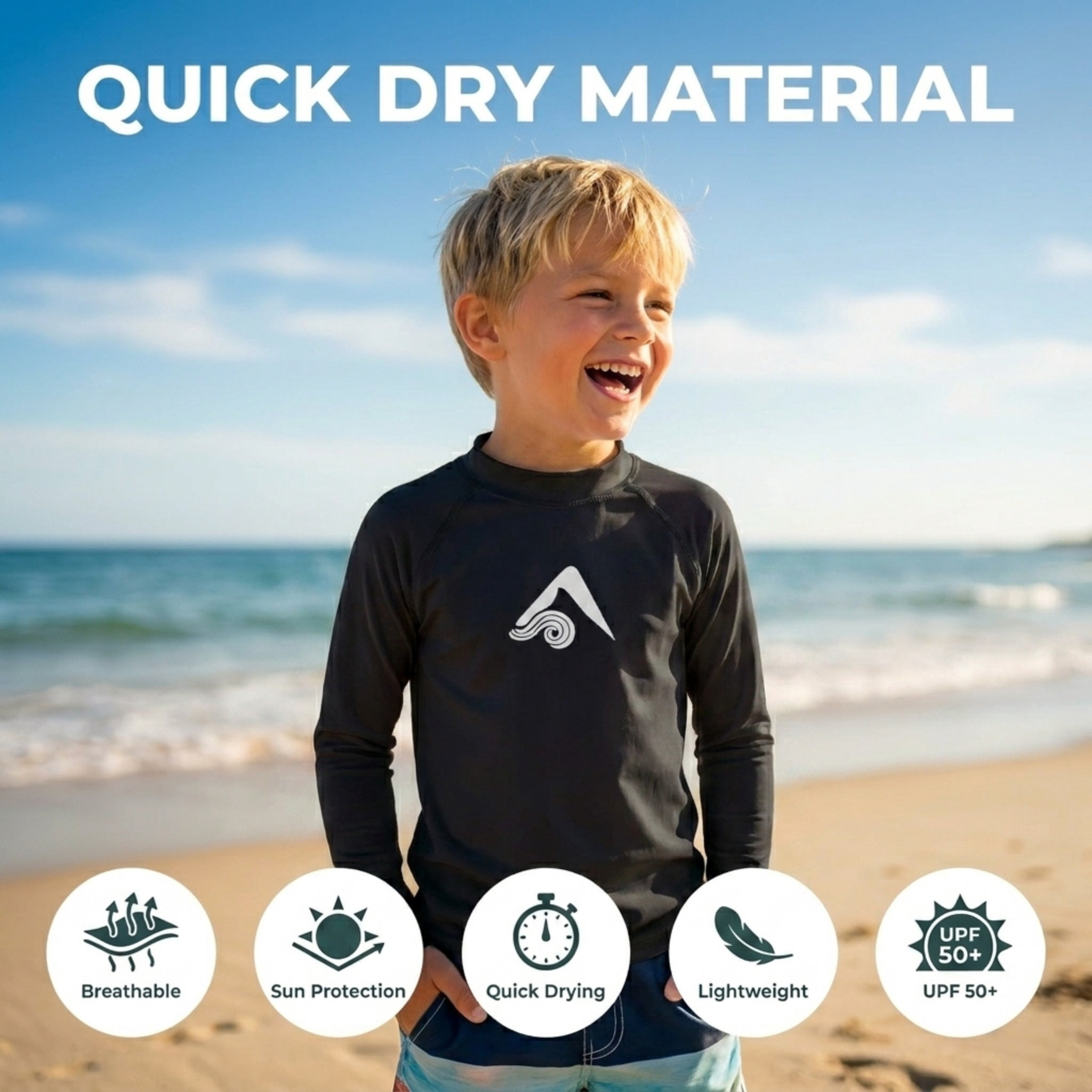 Kanu Surf Boys' Platinum Rashguard