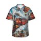 thumbnail image 1 of Fotbe Red Train Hot Air Balloon Camisa Hawaiana para Hombre Unisex – Camisa Casual de Verano con Botones de Manga Corta de Algodón y Lino,Large, 1 of 7