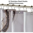 thumbnail image 5 of Grey Gold Marble Shower Curtain Set, Abstract Granite Pattern Shower Curtains for Bathroom Décor, Luxury Modern Waterproof Bath Accessories with 12 Metal Hooks, 72 x 84, 5 of 6