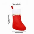 thumbnail image 3 of 12pc 14 Inch Letters Christmas Stockings Christmas Stockings Large Stockings Red Stockings Christmas Holiday Christmas/ Christmas Socks Non-Woven White Gold Edge, 3 of 8