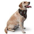 thumbnail image 4 of Honeii Skeleton with Roses print Pet Bandana，a stylish triangle accessory perfect for small to large dogs, puppies, and even cats, 4 of 5