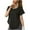 Black-10, variant on Mittory Women's Workout Tops Athletic Shirts Cropped Short Sleeve Side Slit Running Gym Quick Dry Sun Protection Tee T Shirt