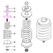 Spring Rear Shock Absorber Folding Bike Suspension for Brompton A/C Line