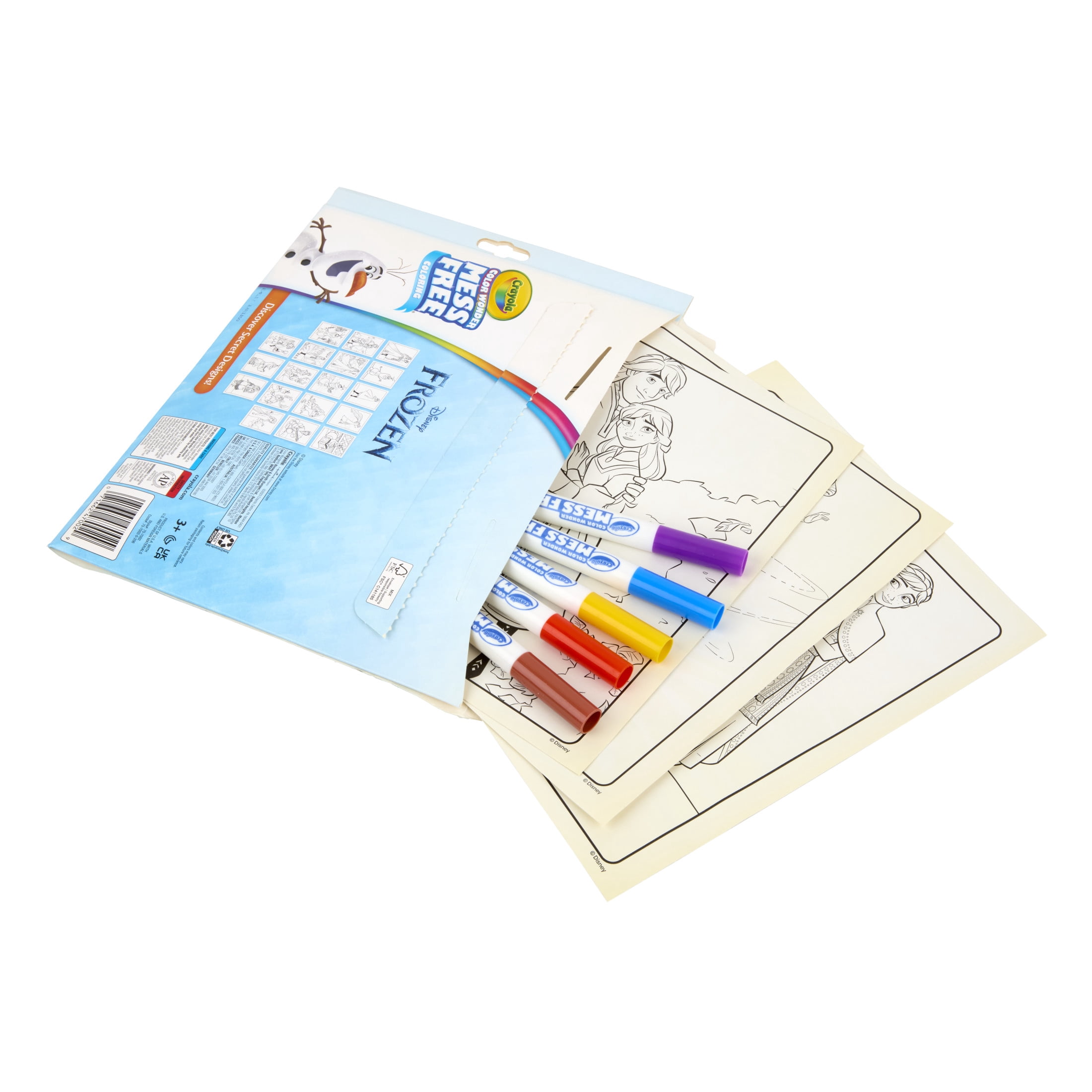 Crayola Color Wonder Mess Free Frozen 2 Coloring Set, 18 Pgs, Preschool Supplies, Arts and Crafts, Travel Activity, Back to School Gift for Toddlers, Ages 3+