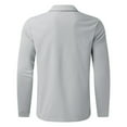 thumbnail image 3 of Men's Solid Color Zipper Lapel Jacket Coat Men's Casual Fashion Warm CoatM, 3 of 4