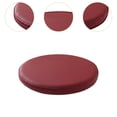 thumbnail image 6 of CoudarTitie Bar Stool Seat Cushion Non Slip Bottom 36 cm PU Leather Soft Elegant Round Chair Dark Red, 6 of 9