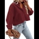 thumbnail image 1 of Camisas de Mujer con Botones, Tops Casuales de Larga, Blusa con Solapa y Bolsillo en el Pecho Rojo L, 1 of 8