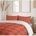 thumbnail image 6 of Ambesonne Christmas Duvet Cover Sets, Geometric Snowflake Forms, 2-King, Dark Salmon Mustard, 6 of 7