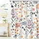 thumbnail image 1 of Dznils Cortina de Ducha Floral con Ganchos, Moderna Cortina de Baño de Tela Acuarela, Azul, 72" x 72", 1 of 12