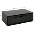 thumbnail image 5 of Kate and Laurel McCutcheon Floating Wood Shelf, 18 x 12 x 6, Black, Transitional Floating Nightstand, 5 of 8