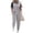 Light Grey 2, variant on Ekouaer Lounge Sets for Women Two Piece Pajama Set Short Sleeve Crewneck Jogger Outfits and Sweatpants Tracksuit Navy Blue L