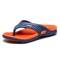 thumbnail image 3 of Mens Slippers,Men Summer Flip Flop Sandals Arch Support Beach Footwear for Casual Outdoor,Slippers for Men,Orange,11, 3 of 9