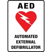 Automated External Defibrillator Aed Sign Outdoor, Uv Printed Rust Free Aluminum 12 X 8 In,Yard Sign For Home, Business, Driveway Alert