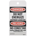 thumbnail image 2 of National Marker Accident Prevention Tags; Danger Do Not Energize (Bilingual) 6X3 Unrip Vinyl 25/Pk, 2 of 4