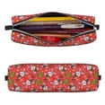 thumbnail image 2 of Cauagu Cute Christmas Bunny Print Leather Pencil Pen Case - Stationery Bag Portable Stationery Bag Big Capacity Pencil Pouch Cosmetic Organizer Bag for Men & Women, 2 of 7