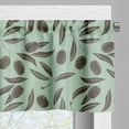 thumbnail image 3 of Ambesonne Harvest Valance Pack of 2, Organic Olives and Branches, 54"X12", Brown and Almond Green, 3 of 5