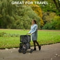 thumbnail image 4 of Gymax 4-in-1 Double Pet Stroller w/ Detachable Carrier Travel Carriage for Cats Black, 4 of 9