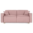 thumbnail image 2 of Sofá Cama Makora Abbot Palo de Rosa Lino Memory Foam Respaldo con Reclinable de 3 Posiciones, 2 of 8