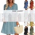 thumbnail image 4 of HAJWOH Women's Floral Embroidered Cotton Linen Maxi Boho Dress Short Sleeve V Neck Dresses Summer Flowy Beach Sundress, 4 of 7