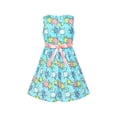 thumbnail image 2 of Girls Dress Flower Blue Cotton Casual Summer Sundress 2-3 Years, 2 of 6