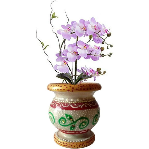 India Meets India Handicraft Flower Vase with Antique Design Decorative Home, Offices, Best Gifting, Made by Awarded Indian Artisan