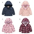thumbnail image 2 of XBASW Toddler Baby Kids Girls Hooded Raincoat Causal Printed Zip up Jackets 1-8Y Girls Spring Autumn Jackets Coat Outerwear, 2 of 11