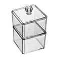 thumbnail image 1 of CSChome Vanity Organizer Storage Box Acrylic Organizer Makeup Remover Box Multifunctional Swab Dresser Organiser with Lid, 1 of 7