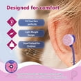 thumbnail image 2 of YUNOVA Donut-Shaped Wired Earbuds for Kids - Ergonomic Soft Ear Gels with Tangle-Free Cord, Cute Headphones for School/Travel, 3.5mm Metal Plug & Sweet Gift Box, 2 of 7