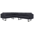 thumbnail image 6 of vidaXL Corner Sofa L-shaped Fabric Steel Chaise Lounge Loveseat Multi Colors, 6 of 53