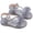 Silver, variant on Abomasnow Girls Open Toe Floral Rhinestone Ankle Buckle Sandals Soft Flat Summer Shoes for Wedding Party Daily Beach Outdoor Walking