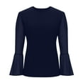 thumbnail image 5 of BLVB Womens 3/4 Sleeve Sparkle Mesh Top Blouses Casual Shirts Crewneck Glitter Night out Tops for Elegant Evening, 5 of 7