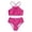 Hot Pink, variant on SGMVNU Two Piece Bikini Set for Girls, Crop Bikinis Swim Top with Bathing Bottoms, Kids Swimsuits Summer Beach Pool Swimwear, Size 6-7 Years, Hot Pink 2