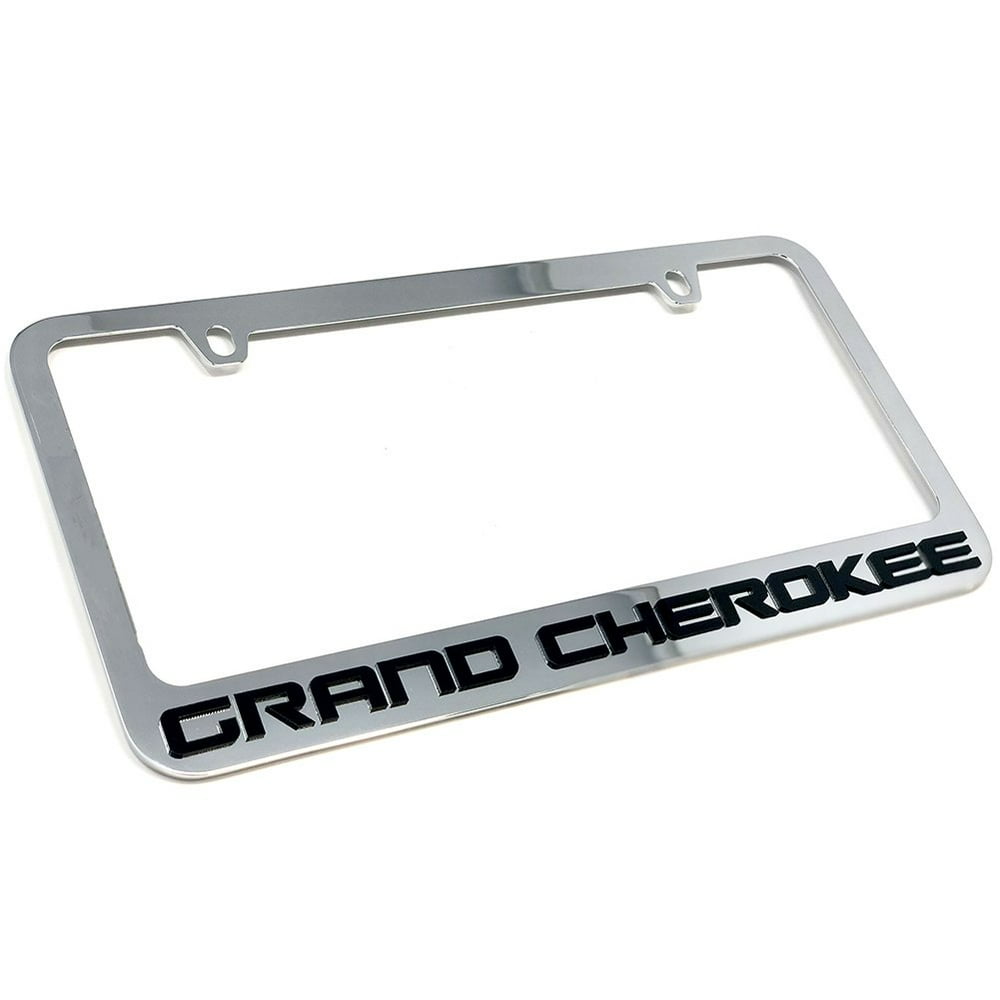 Jeep Grand Cherokee License Plate Frame Chrome with Black Walmart