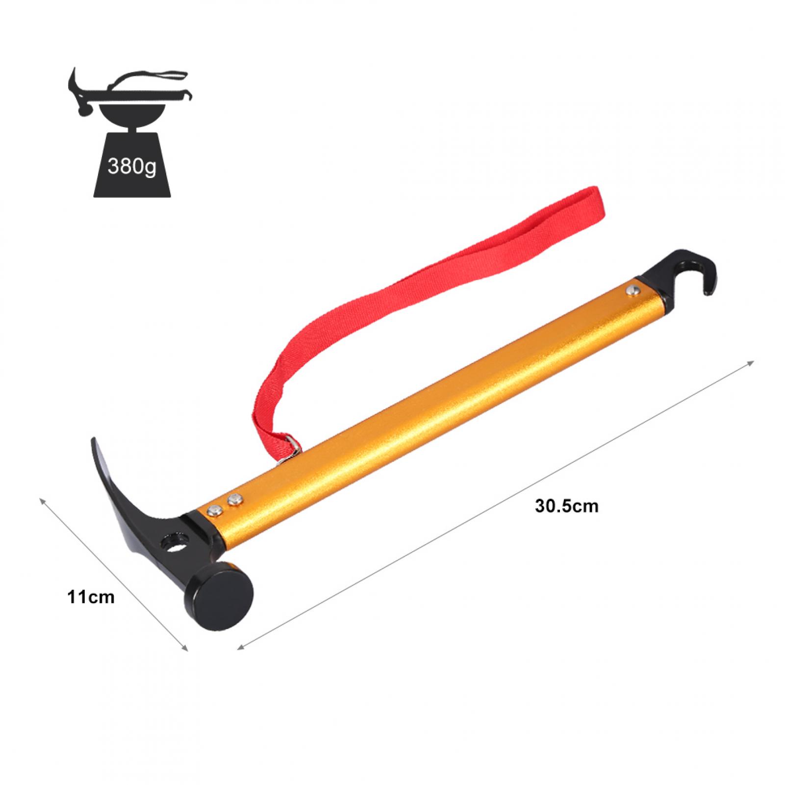 LYUMO Tent Hammer,3 Colors Portable Aluminium Alloy Handle Outdoor