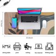 thumbnail image 5 of Long Mouse Pads for Desk,Brown Boho Geometric and Plant Pattern Desk Mats on Top Of Desks, Desk Mouse Pad Extra Large with 3mm Non-Slip Base and Stitched Edge for Gaming,Office,Work,Home 35.4"x15.7", 5 of 6