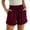 Wine, variant on TAGOLD Women Sweat Shorts for Womens Solid Color High Drawstring Casual Shorts Functional Side Pockets Loose Summer Loungewear Bottoms
