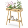 thumbnail image 7 of Bamboo  Stand Indoor, 2 Tier  Table for Indoor Plants, Window Tall  Bench Shelf Flower Pot Holder for Living Room Patio Balcony, 7 of 7