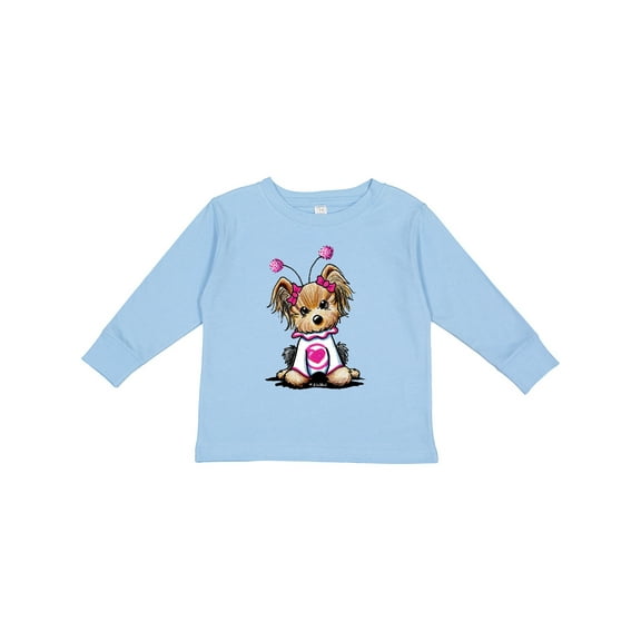 Inktastic Love Bug Yorkie Boys or Girls Long Sleeve Toddler T-Shirt