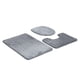 thumbnail image 2 of 3 alfombrillas de baño con relieve de adoquines, antideslizantes, para tapa de inodoro, color gris, 2 of 12