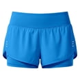 thumbnail image 6 of Arlun Athletic Running Shorts for Women 2 in 1 Stretch High Waisted Workout Gym Yoga Dolphin Shorts Lightweight Breathable Quick Drying Sports Short Pants with Lined Pockets 2-Blue M, 6 of 8