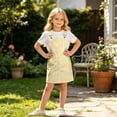 thumbnail image 2 of FYDUU Kids Girls Sleeveless Plaid Overalls Dress with Pocket Adjustable Strap Suspender Dresses Casual Knee-Length Fall Clothes 10-11 Years, 2 of 7