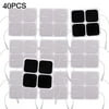 40pcs 5*5cm Self Adhesive Replacement Tens Non-woven Fabric Physical Therapy ReusableTENS Unit Patches Electrode Pads for Electric Digital Machine Massagers Health Care Tool