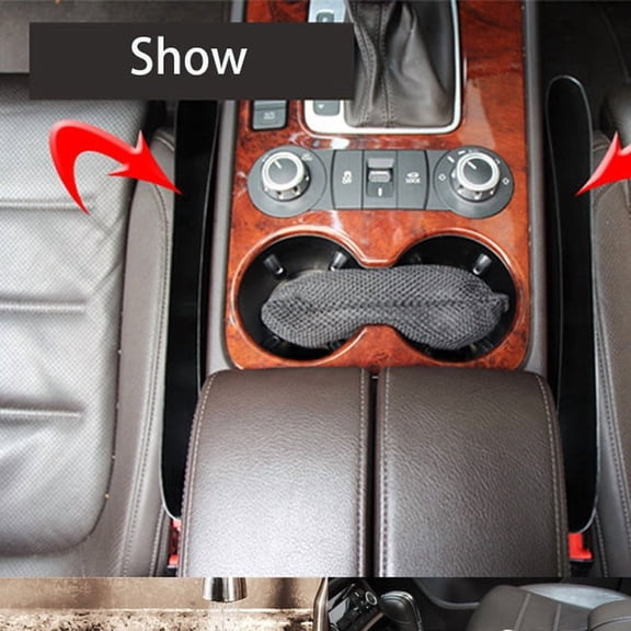 Minkissy Auto Seat Gap Filler Black Durable Material for Car Interior Accessory 1Pack