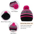 thumbnail image 2 of GRNSHTS Winter Kids Hat Scarf Gloves Set Knit Fleece Lined Beanie Neck Warmer Mittens for Toddler Boys Girls 3-8 Years (Rose Red), 2 of 12