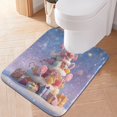 thumbnail image 3 of U-Shaped Toilet Mat Plush Bathroom Rug Mat Non Slip Bathroom Mats Christmas Tree Made Of Candy, 3 of 5