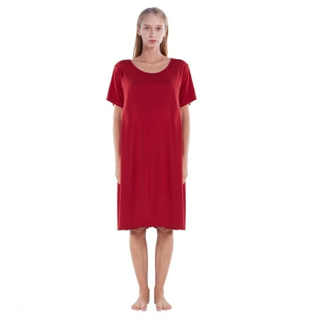 

Newway Women s Nursing/Delivery/Labor Nightgown Short Sleeve Maternity Sleepshirt for Breastfeeding with Button